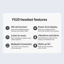 Load image into Gallery viewer, F520 Bluetooth Earphones Retractable Auricular Lavalier Clip On Headset For One Ear Hand Free Wireless Lotus Original