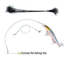 Load image into Gallery viewer, 20PCS 15CM-30CM Anti Bite Steel Fishing Line Steel Wire Leader With Swivel Fishing Accessory Lead Core Leash Fishing Wire