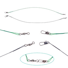 Load image into Gallery viewer, 20PCS 15CM-30CM Anti Bite Steel Fishing Line Steel Wire Leader With Swivel Fishing Accessory Lead Core Leash Fishing Wire