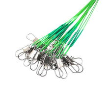 Load image into Gallery viewer, 20PCS 15CM-30CM Anti Bite Steel Fishing Line Steel Wire Leader With Swivel Fishing Accessory Lead Core Leash Fishing Wire