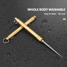Load image into Gallery viewer, Multi-Purpose Titanium Outdoor EDC Portable Toothpick Bottle Fruit Fork Camping Tool Toothpick Tube Is More Durable Than Floss