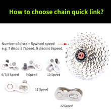 Load image into Gallery viewer, 5 Pair Bicycle Chain Link Connector Joints 8/9/10/11/24/27/30 Speed Chain Quick Release Buckle For Mountain Bike