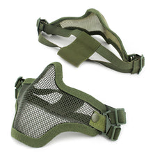 Load image into Gallery viewer, Half Face Tactical Mask Strike Metal Mesh Skull Army Military Hunting Accessories Lower Face Airsoft Paintball Masks
