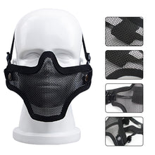 Load image into Gallery viewer, Half Face Tactical Mask Strike Metal Mesh Skull Army Military Hunting Accessories Lower Face Airsoft Paintball Masks