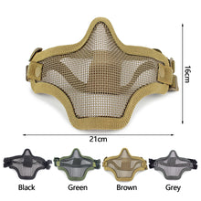 Load image into Gallery viewer, Half Face Tactical Mask Strike Metal Mesh Skull Army Military Hunting Accessories Lower Face Airsoft Paintball Masks