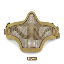 Load image into Gallery viewer, Half Face Tactical Mask Strike Metal Mesh Skull Army Military Hunting Accessories Lower Face Airsoft Paintball Masks