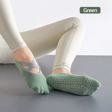 Load image into Gallery viewer, Yoga Socks Non-Slip Grips & Straps, Bandage Cotton Sock Ideal For Pilates Pure Barre Ballet Dance Barefoot Workout For Women