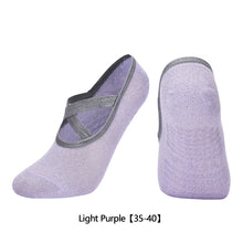 Load image into Gallery viewer, Women Yoga Socks Non-Slip Grips & Straps, Bandage Cotton Sock Ideal For Pilates Pure Barre Ballet Dance Barefoot Workout