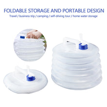 Load image into Gallery viewer, Portable Folding Bucket Outdoor Picnic Self-driving Tour Portable Storage Bucket Large Capacity With Faucet Foldable