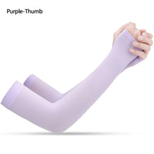 Load image into Gallery viewer, Ice Silk Long Gloves Sun UV Protection Hand Protector Cover Arm Sleeves Sunscreen Sleeves Outdoor Arm Warmer Half Finger Sleeves