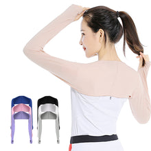 Load image into Gallery viewer, Women Ice Silk Shawl Cuff Gloves Golf Shawl Sleeves Sunscreen Sleeves Summer Uv Protection Clothing For Outdoor Arm Sleeve