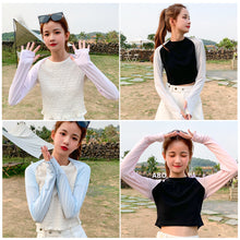 Load image into Gallery viewer, Women Ice Silk Shawl Cuff Gloves Golf Shawl Sleeves Sunscreen Sleeves Summer Uv Protection Clothing For Outdoor Arm Sleeve