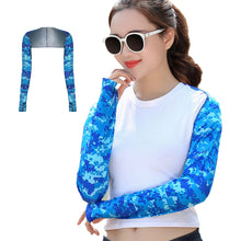 Load image into Gallery viewer, Women Ice Silk Shawl Cuff Gloves Golf Shawl Sleeves Sunscreen Sleeves Summer Uv Protection Clothing For Outdoor Arm Sleeve