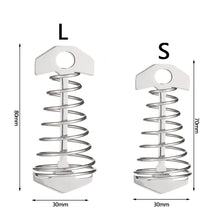 Load image into Gallery viewer, 5/10Pcs Adjustable Tent Pegs Rope Buckle Plank Floor Spring Fishbone Anchor Awning Deck Stakes Fixed Nails Camping Tent Hooks
