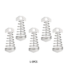 Load image into Gallery viewer, 5/10Pcs Adjustable Tent Pegs Rope Buckle Plank Floor Spring Fishbone Anchor Awning Deck Stakes Fixed Nails Camping Tent Hooks