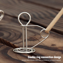 Load image into Gallery viewer, 5/10Pcs Camping Plank Spiral Shaped Spring Octopus Deck Peg With Carabiner Hook Wind Rope Buckles Tent Stakes Hook Board Peg