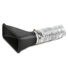 Load image into Gallery viewer, Universal Car Front Bumper Turbo Air Intake Pipe Carbon Fiber Look Auto Cold Air Intake System Funnel Kit Turbine Inlet Pipe