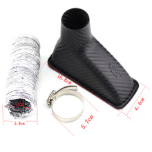 Load image into Gallery viewer, Universal Car Front Bumper Turbo Air Intake Pipe Carbon Fiber Look Auto Cold Air Intake System Funnel Kit Turbine Inlet Pipe