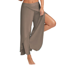 Load image into Gallery viewer, Women Plus Size Wide Leg Pants Loose Fitness Dance Yoga Split Trousers Female Elastic Wasit Casual Yoga Pants