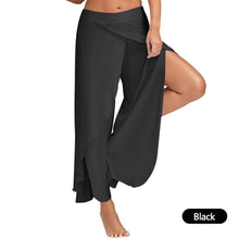 Load image into Gallery viewer, Women Plus Size Wide Leg Pants Loose Fitness Dance Yoga Split Trousers Female Elastic Wasit Casual Yoga Pants