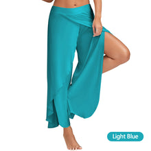 Load image into Gallery viewer, Women Plus Size Wide Leg Pants Loose Fitness Dance Yoga Split Trousers Female Elastic Wasit Casual Yoga Pants