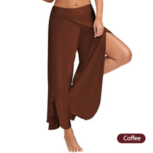 Load image into Gallery viewer, Women Plus Size Wide Leg Pants Loose Fitness Dance Yoga Split Trousers Female Elastic Wasit Casual Yoga Pants