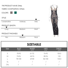 Load image into Gallery viewer, Fashion Human Body Water Drop Print Slim Fit Backless Women Halter Neck No Sleeves Wrap Sheath Dress