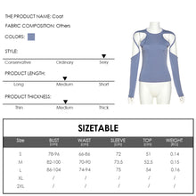 Load image into Gallery viewer, Summer All-match Sexy Slim Fit Long Sleeve Top Solid Color Cutout Women Hollow Off Shoulder Vest T-shirts