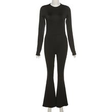 Load image into Gallery viewer, Autumn Fashion Casual Women Jumpsuit Long Sleeve Open Back Slim Fit Elegant Straight Wide-leg Piece Pants