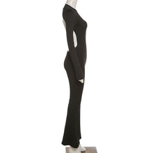 Load image into Gallery viewer, Autumn Fashion Casual Women Jumpsuit Long Sleeve Open Back Slim Fit Elegant Straight Wide-leg Piece Pants