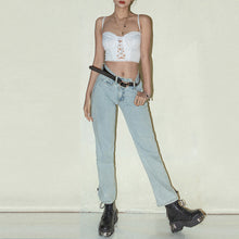 Load image into Gallery viewer, Women Summer Off Shoulder Sexy Lace Camisole Cutout Slim Fit Crop Tank Top Solid Color Vest