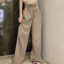 Load image into Gallery viewer, High Waist Cutout Drawstring Loose Slim Casual Pants Summer Comfortable Women All-match Solid Color Trousers