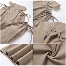Load image into Gallery viewer, High Waist Cutout Drawstring Loose Slim Casual Pants Summer Comfortable Women All-match Solid Color Trousers