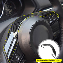 Load image into Gallery viewer, Carbon Fibre Steering Wheel Panel Cover Trim Car Styling Accessories ABS For Mazda CX-5 CX5 2017 - 2021