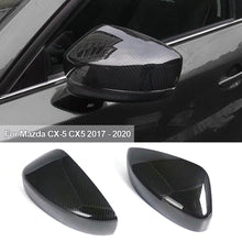 Load image into Gallery viewer, Pair Carbon Fiber Look Rear View Rearview Caps Trim Side Door Mirror Covers Overlays Styling For Mazda CX-5 CX5 2017 - 2020