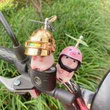 Load image into Gallery viewer, Helmet Little Pink Pig Car Accessories Wind Broken Car Cute Little Pink Pig With Helmet Propeller Wind-breaking Duck Road Bike Motor Helmet Riding Cycling Car Decor