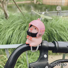 Load image into Gallery viewer, Helmet Little Pink Pig Car Accessories Wind Broken Car Cute Little Pink Pig With Helmet Propeller Wind-breaking Duck Road Bike Motor Helmet Riding Cycling Car Decor