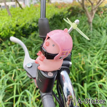 Load image into Gallery viewer, Helmet Little Pink Pig Car Accessories Wind Broken Car Cute Little Pink Pig With Helmet Propeller Wind-breaking Duck Road Bike Motor Helmet Riding Cycling Car Decor