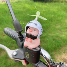 Load image into Gallery viewer, Helmet Little Pink Pig Car Accessories Wind Broken Car Cute Little Pink Pig With Helmet Propeller Wind-breaking Duck Road Bike Motor Helmet Riding Cycling Car Decor