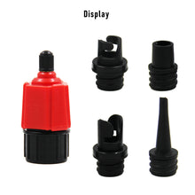 Load image into Gallery viewer, Durable Air Pump Adapter Inflatable Paddle Rubber Boat Kayak Air Valve Adaptor Tire Compressor Converter 4 Nozzle for SUP Board