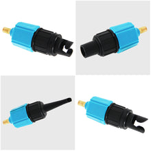 Load image into Gallery viewer, Durable Air Pump Adapter Inflatable Paddle Rubber Boat Kayak Air Valve Adaptor Tire Compressor Converter 4 Nozzle for SUP Board