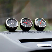 Load image into Gallery viewer, Car Clock Ornament Auto Watch Thermometer Hygrometer Guage Meters Decoration Mini Automobile Display Clock In Car Accessories