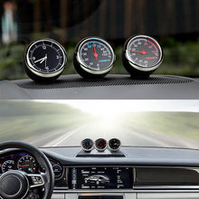 Load image into Gallery viewer, Car Clock Ornament Auto Watch Thermometer Hygrometer Guage Meters Decoration Mini Automobile Display Clock In Car Accessories