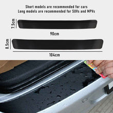Load image into Gallery viewer, Universal 3D Carbon Fiber Car Rear Trunk Guard Plate Sticker Car Rear Bumper Trim Anti-Kicked Scratch Protection Sticker Strip