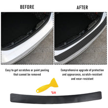 Load image into Gallery viewer, Universal 3D Carbon Fiber Car Rear Trunk Guard Plate Sticker Car Rear Bumper Trim Anti-Kicked Scratch Protection Sticker Strip