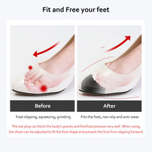 Load image into Gallery viewer, 1 Pair Forefoot Insert Pad For Women High Heels Big Shoes Toe Front Filler Cushion Pain Relief Adjustment Shoe Accessories
