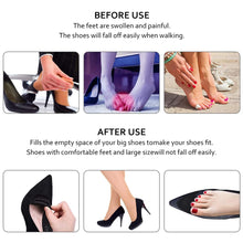 Load image into Gallery viewer, 1 Pair Forefoot Insert Pad For Women High Heels Big Shoes Toe Front Filler Cushion Pain Relief Adjustment Shoe Accessories