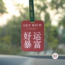 Load image into Gallery viewer, Car Air Freshener Hanging Rearview Mirror Perfume Peace Happiness Style Auto Pendant Decoration Car Deodorization Accessories