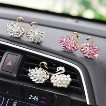 Load image into Gallery viewer, Crystal Swan Air Freshener Air Conditioner Outlet Clip Fragrance Natural Smell Swan Car Perfume Decoration Auto Accessories