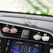 Load image into Gallery viewer, Crystal Swan Air Freshener Air Conditioner Outlet Clip Fragrance Natural Smell Swan Car Perfume Decoration Auto Accessories